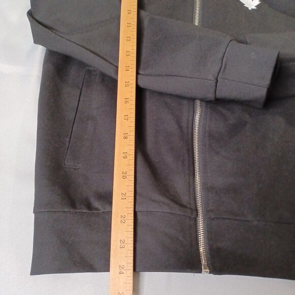 Dsquared2 Full Zip Track Jacket Mens Medium Black Logo Tape Maple Made Italy - Picture 16 of 16